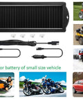 Solar Car Battery Trickle Charger And Maintainer For 12V Vehicles with Cigarette Lighter Plug and Mountable Solar Panel.