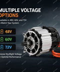 Heavy Duty Differential Brushless Motor With Pure Copper Windings available in 48V, 60V, and 72V options for optimal performance.