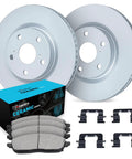 R1 Concepts Front Brake Kit For 2007 to 2009 Chrysler Sebring Sedan Stops Hard With Durable Rotors And Pads That Keep Your Ride Safe And Smooth On The Road, 2 rotors and 4 ceramic pads