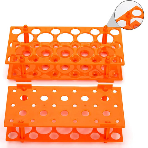 Orange Six Pack 28 Well Test Tube Rack For Lab Use Detachable Plastic Stand Centrifuge Tube Holder Storage For 10ml 15ml And 50ml Tubes