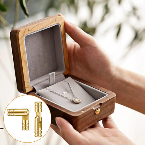 Hidden Brass Barrel Hinges For Wooden Boxes 4x20mm Pack Of 50 Concealed Cylinder Hinges for jewelry box with necklace inside