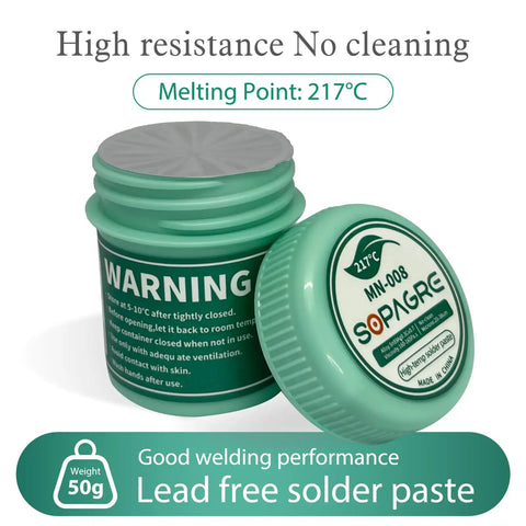 Lead Free No Clean SMD Solder Paste For Phone Repair With Tin 99 Percent Silver 0.3 Percent Copper 0.7 Percent Alloy 217 Degree