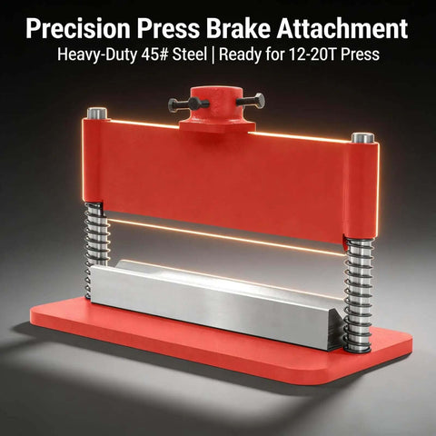Heavy Duty Press Brake Attachment For 12 To 20 Ton Hydraulic Shop Presses With 12 Inch Bending Length And 3 Sixteenth Inch Thickness