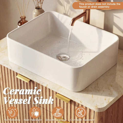 31-Inch Fluted Bathroom Vanity Crafted From Solid Natural Oak Featuring A Heavy-Duty One-Piece Ceramic Bowl Scratch-Proof Topcoat Straight-Up Durable Built Like A Tank For The Daily Grind Easy Breezy Install Long Haul Performance