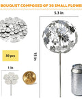 30 Piece Welding Practice Kit For Beginners With 30 Flower Shapes, size comparison with soda can and coin.