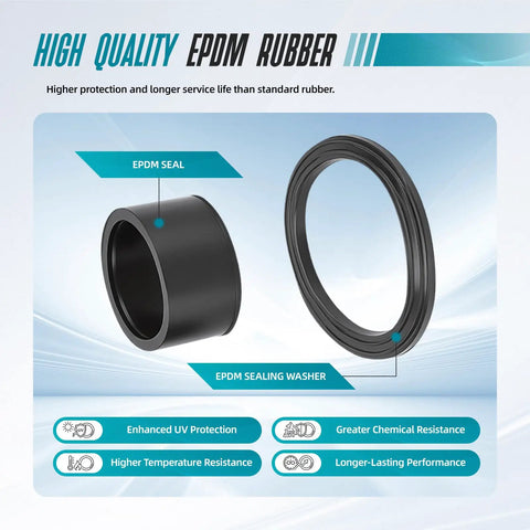 50 Pack Half Inch NPT Cable Glands IP68 Waterproof Nylon Strain Relief Cord Grips Connectors With Gaskets And Locknut Built Tough Weatherproof Wire Grommets For Electrical Industrial Wiring Black EPDM seal and washer