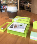 Must Have Three Layer Desk Organizer Set With Two File Trays And One Sundries Tray For Mail And Documents, Anti Static PS Material