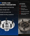 Front Wheel Bearing And Hub Assembly 930-400 5-Lug 2-Piece Set For Toyota Avalon Camry Highlander Sienna Solara Venza And Lexus ES RX Models next to worn hub comparison