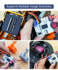 Digital Servo Tester For RC Systems, One Channel Motor Controller With Centering Tool in use with RC model parts, display screen visible