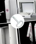 Heavy Duty Double Bit Enclosure Key Compatible With Rittal Cabinets Built Like A Tank For Rock Solid Performance No Fuss Zinc Alloy Chrome Finish in use.