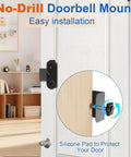 Anti Theft Doorbell Mount No Drill For Video Doorbells Adjustable Bracket Holder Ideal For Apartment Rentals Zero Fuss Install