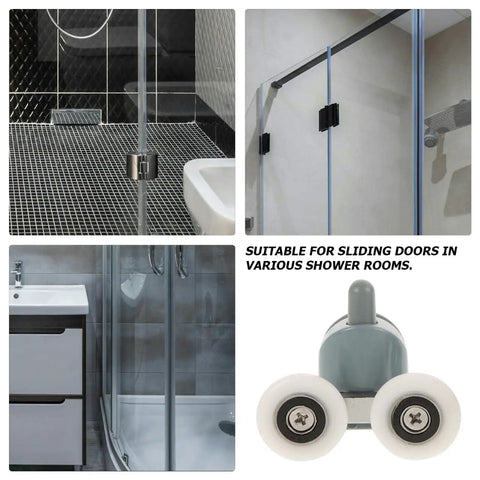 4 Pack Sliding Door Roller Hardware Replacement Kit For Smooth Patio, Bathroom, And Closet Doors Quiet Wheel Guide Pulleys