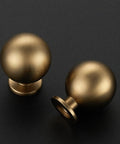Super Durable Zinc Alloy Round Ball Cabinet Knobs One Inch Diameter Twelve Pack Champagne Bronze kitchen cupboard drawer handles