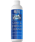 Gem And Jewelry Cleaner Concentrate Refill For Ultrasonic Machines 8oz Safe Non Toxic Formula That Keeps Silver Shimmering Jewelry Sparkling And Bling Looking Fresh Between Cleanings. bottle