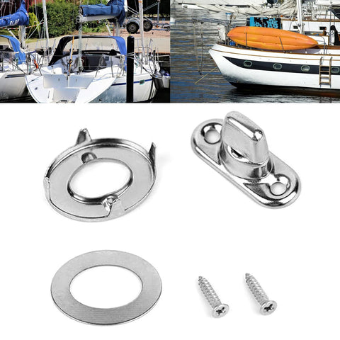 20-piece stainless steel twist-lock fastener set for canvas and marine use; includes eyelets, studs, washers and screws (front view)