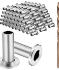 Stainless Steel Protector Sleeves For Deck Cable Railing In One Eighth Five Thirty Seconds Or Three Sixteenths Inch On Wood Or Composite Posts