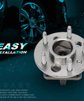 Rear Wheel Hub And Bearing Assemblies 512003x2 for Chevrolet Malibu with ABS 5-bolt pattern, highlighting easy installation