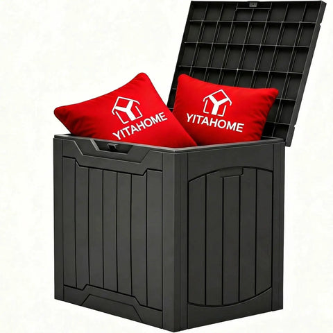 Top Notch 31 Gallon Outdoor Storage Deck Box With Faux Wood Trim Doubles As A Comfortable Patio Bench Offering Roomy Poolside Storage And Totally Hassle Free Setup For Weekend Vibes