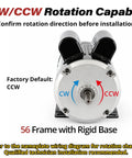 0.75 HP Farm Duty Electric Motor 1725 RPM Dual Voltage 115 230V 56 Frame with rotation capability.