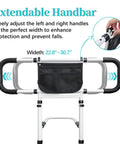 Adjustable Bed Rails For Seniors With Storage Pocket, Easy Assist Side Rails Prevent Falls, Width 22.8 to 30.7 inches.