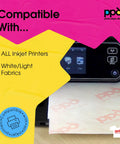 Inkjet Iron On Heat Transfer Paper 10 Sheets 8.5 By 11 Inches Premium Pack printer compatibility display