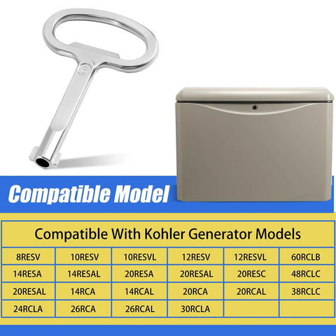 Universal 6mm Hole Electrical Cabinet Key For Switchgear, Control, Network And GGD Cabinets, compatible with Kohler generator models