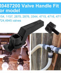 Pool Valve Handle And Knob Kit For OV3 1500 1.5 Inch To 2 Inch Socket 3 Port CPVC Valve Replacement Parts Black 2 Pack