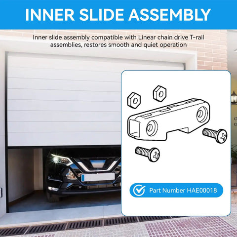 Inner Slide Assembly Replacement For HCT Chain Drive Garage Door Opener LD033 LDO50 Easy Install Parts For Repair And Smooth Quiet Operation Of Your Garage Door Opener System