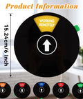 Six Color Coded 6 Inch Black Round Door Sign For Your Work Space Privacy shown with 'Working Remotely' status