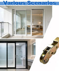 2-Pack 1-1/4 Inch Sliding Door Rollers Replacement with steel ball bearing tandem wheels for sliding glass doors and patio doors