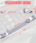 12 Pack Tool Box Drawer Slide Retaining Clips Heavy Duty 2 Inch Double Loop Pull Out Stop with dimensions overlay