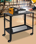 Heavy Duty Welding Table 36 By 18 Inches With A Rock Solid 1200 Lb Capacity Machined Steel Top And Five Eighths Inch Grid Holes Portable Shop Workbench With Brake Casters Built Tough with tools and materials.