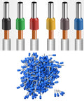 Kickstarter Ready 1000 Pcs Culnflun Wire Ferrule Terminal Kit For Insulated Copper Crimp Connectors To Fix Loose Electrical Wiring On Home Appliances And Automation Gear Without Messy Splices Or Single Wire Frustration Today. Assorted insulated copper ferrules, 1000-piece kit