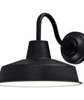Academy Style One Light LED Outdoor Wall Fixture With Cage Shade In Textured Black Finish, Indoor Safe, Dimmable 20W LED