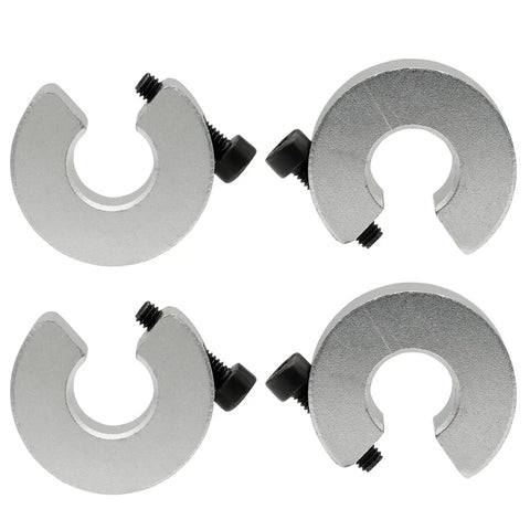 4 Pack SBR12 Linear Rail Shaft Stop Collars Bore 12mm Aluminum Anodized For Precise Alignment And Dope Quick Clamp Mounts Built For CNC And Robotic Projects, four collars shown