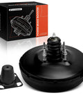 Heavy Duty Vacuum Brake Booster Built Tough For Smooth Street Stopping Power Fits Acura Tsx Honda Accord Crosstour Crv Pilot showing side view with mounting hardware.