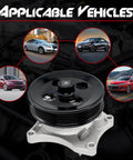 Engine Water Pump With Gasket Pulley Replacement For Chevy Cruze Equinox Malibu Spark GMC Terrain Buick Encore Direct Fit And OEM Style Gasket Pulley Included 12667387 with applicable vehicles shown