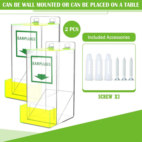 Quick Pick Bulk Ear Plugs With Clear Acrylic Dispenser And 200 Pairs Noise Killing Hearing Protection Solid Grip Comfort For Loud Workshops Quiet Offices And Heavy Duty Jobs
