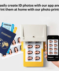 Dock Plus 4x6 Photo Printer For iPhone And Android, Bluetooth Printer With Built In Dock printing passport photos.
