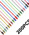 200-Piece Bead Ball Chain Keychains Bulk For Hanging Decor And Jewelry Making Includes Connector Clasp And Storage Box Each Chain Measures 3.9 Inches Bead Diameter 2.4mm Perfect For Crafts And DIY Projects. Colorful metal bead ball chains with clasp ends