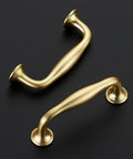 Brushed Brass 3 Inch Cabinet Handles Set Of 10 In Solid Zinc Alloy For Kitchen Cabinets And Cupboards Door Drawers