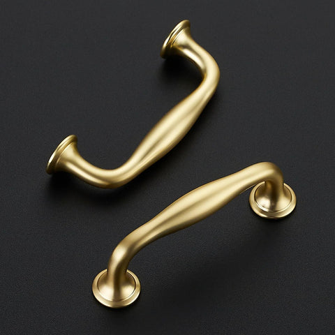 Brushed Brass 3 Inch Cabinet Handles Set Of 10 In Solid Zinc Alloy For Kitchen Cabinets And Cupboards Door Drawers