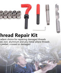 M14x1.5 Thread Repair Kit With Stainless Steel Inserts HSS Drill And Tap For Auto Engine Block Repair 15 Piece Tool Set