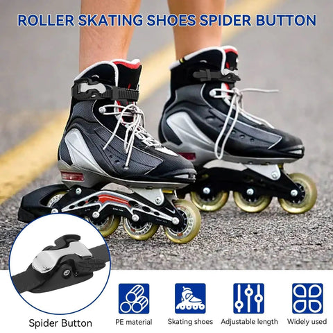 Replacement Inline Skate Straps and Buckles for Men Women Kids Adjustable Roller Skate Strap Kit Durable PE Material