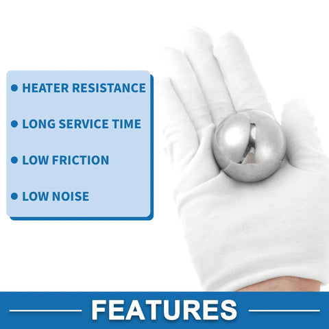 Top Tier 42Mm G16 Precision Steel Ball Bearing Heavy Duty Wheel held in gloved hand, showcasing polished silver surface.