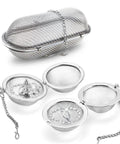 Rock Solid Stainless Steel Parts Washer Basket 3 Pack For Ultrasonic Jewelry And Machinist Parts Cleaner with hinged lids and a secure chain.