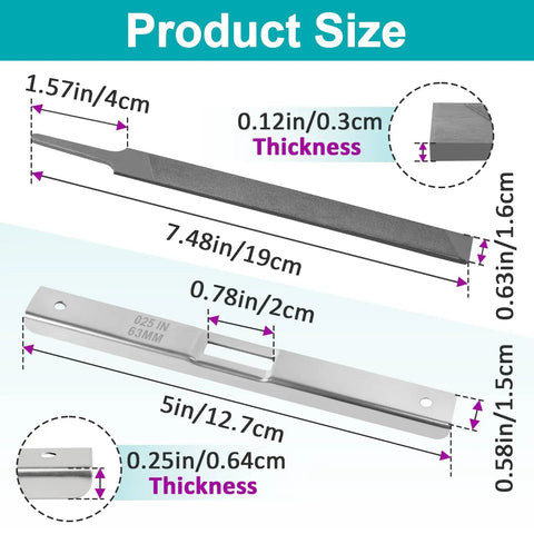 Product dimensions of Three Must Have Depth Gauge Tools With Flat Files Chainsaw Maintenance Kit for Accurate Raker Adjustment.