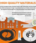 Easy DIY Dryer Drum Rear Bearing Kit And Drive Belt With Idler Arm Replacement For Frigidaire And Kenmore Dryers parts included