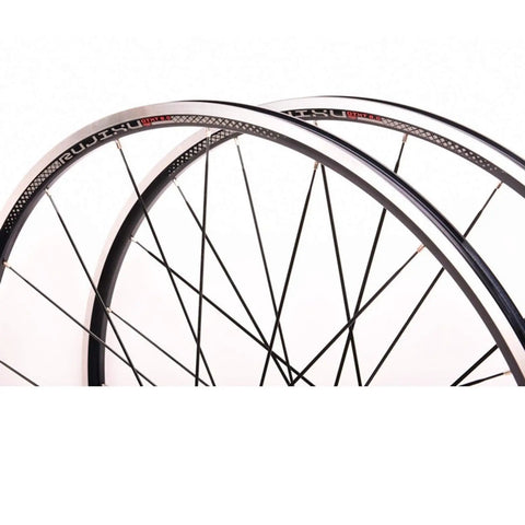 Ultra Light Carbon Wheelset For Road Racing 700C Front 100mm Rear 130mm V Brake Quick Release, 8-11 Speed Compatible, side view