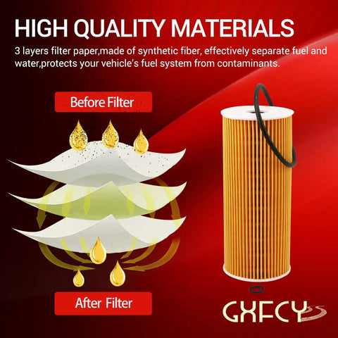 Top Notch Direct Fit Oil Filter Replacement For Volkswagen TDI Pack Of 6 filter diagram and high quality materials